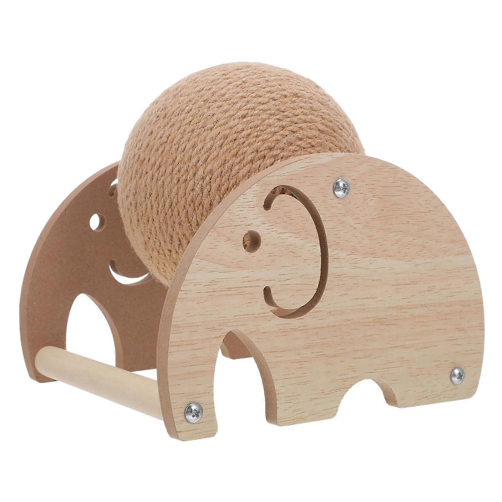 Sisal Cat Scratching Ball with Rotatable Sisal Ball Promotes Exercise and Claw Care