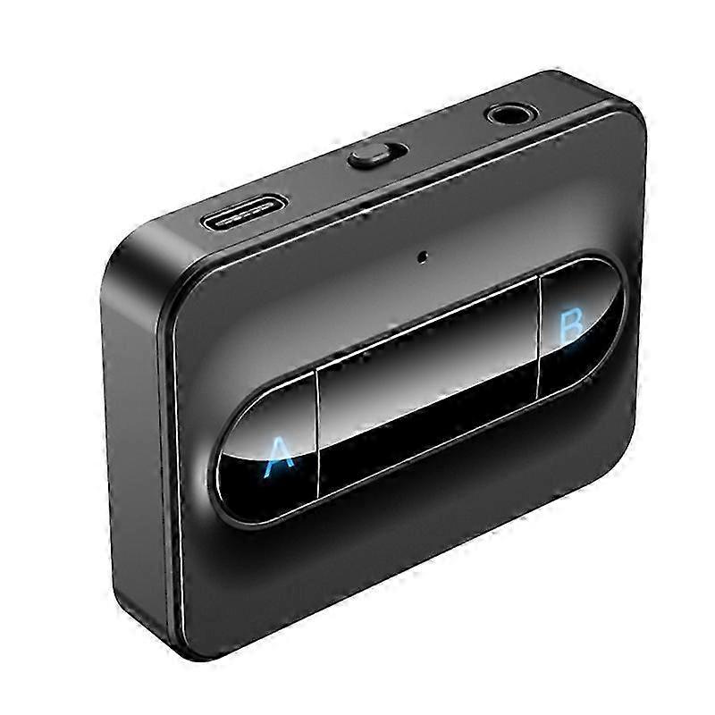 Bluetooth 5.0 3.5mm AUX Stereo Wireless Adapter with Low Latency for Connecting Two Headphones