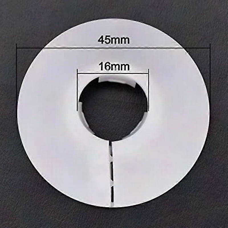 12 White Simple Radiator Rosettes - Plastic Pipe Covers for Heating Systems
