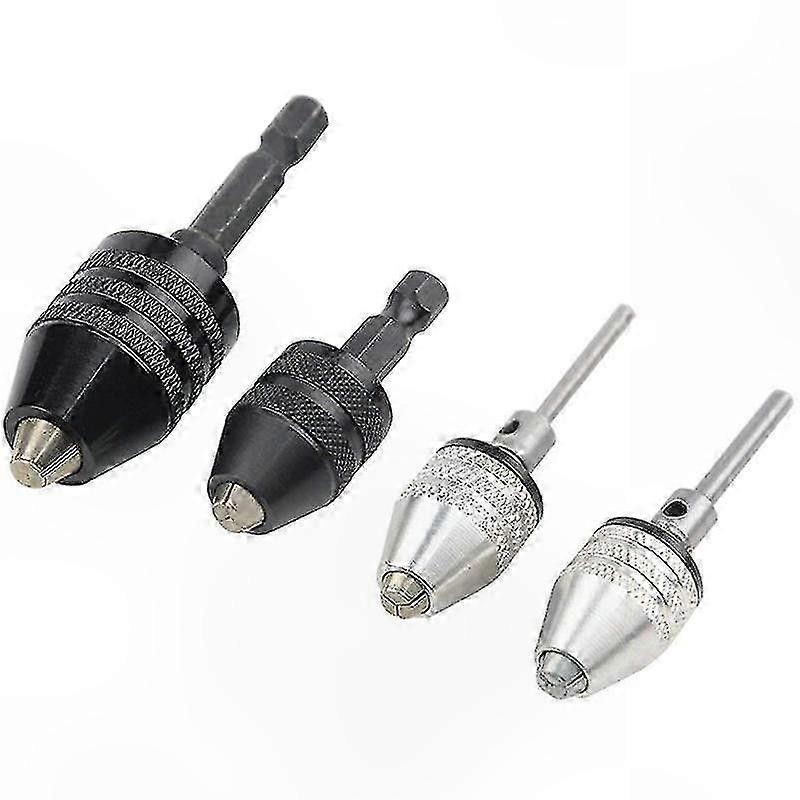 4-Piece Quick Change Drill Chuck Adapter Set for Electric Screwdriver Conversion