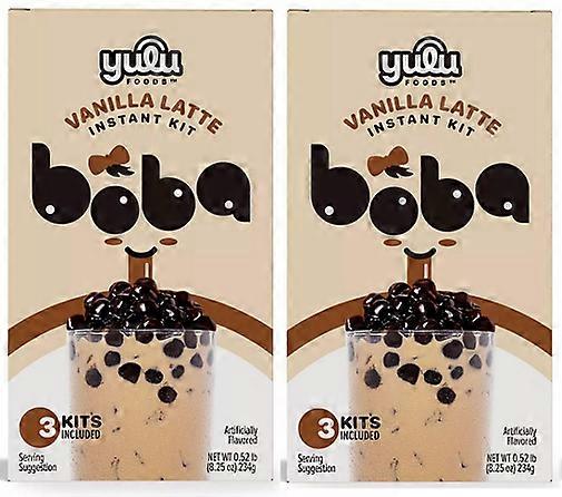 YULU Instant Boba Kit Vanilla Latte Milk Tea 2 Pack
