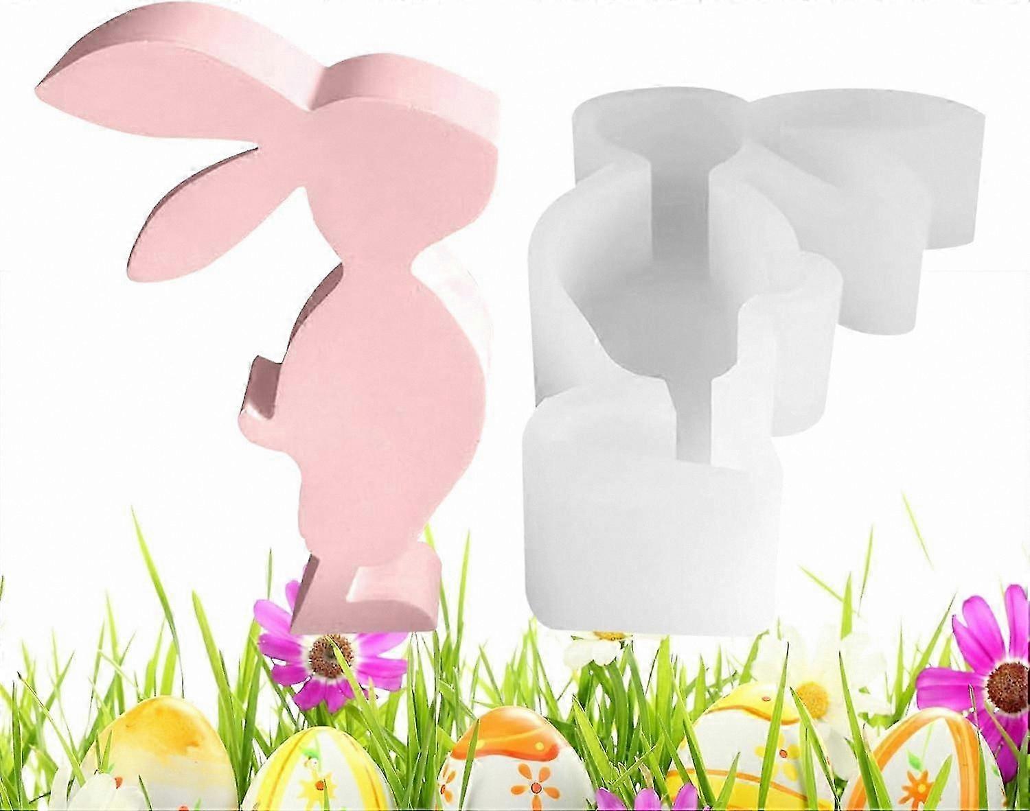 Silicone Rabbit Mold for Easter Baking and Crafting, Durable Bunny Shape Casting Mold for Holiday Treats and Decor Projects