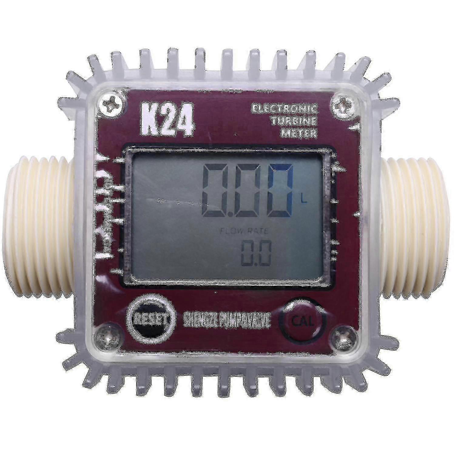 Digital Lcd K24 Flow Meter Turbine Fuel Flow Tester For Chemicals W...