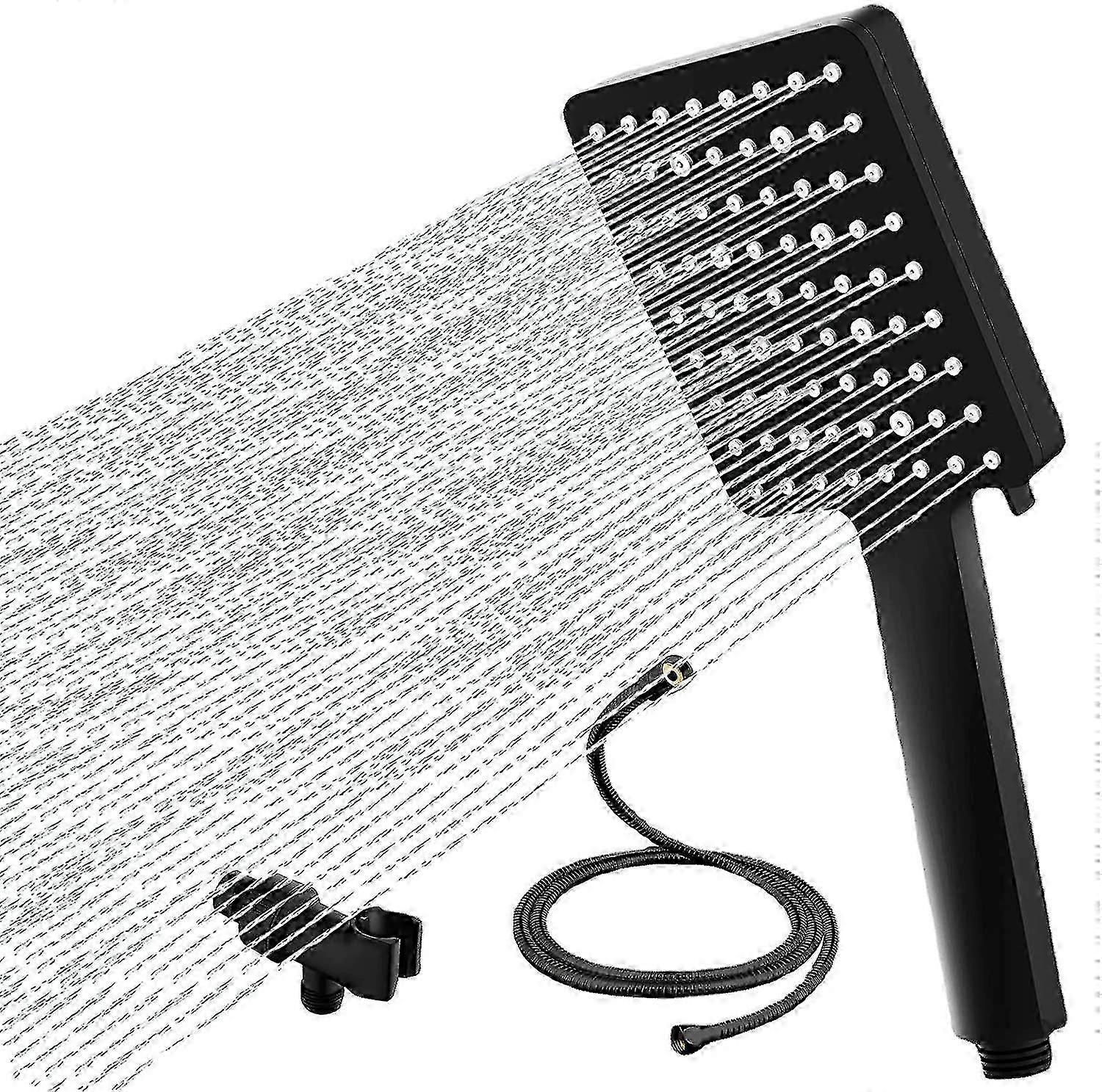 6-Way Hand Shower Booster Set in Matte Black