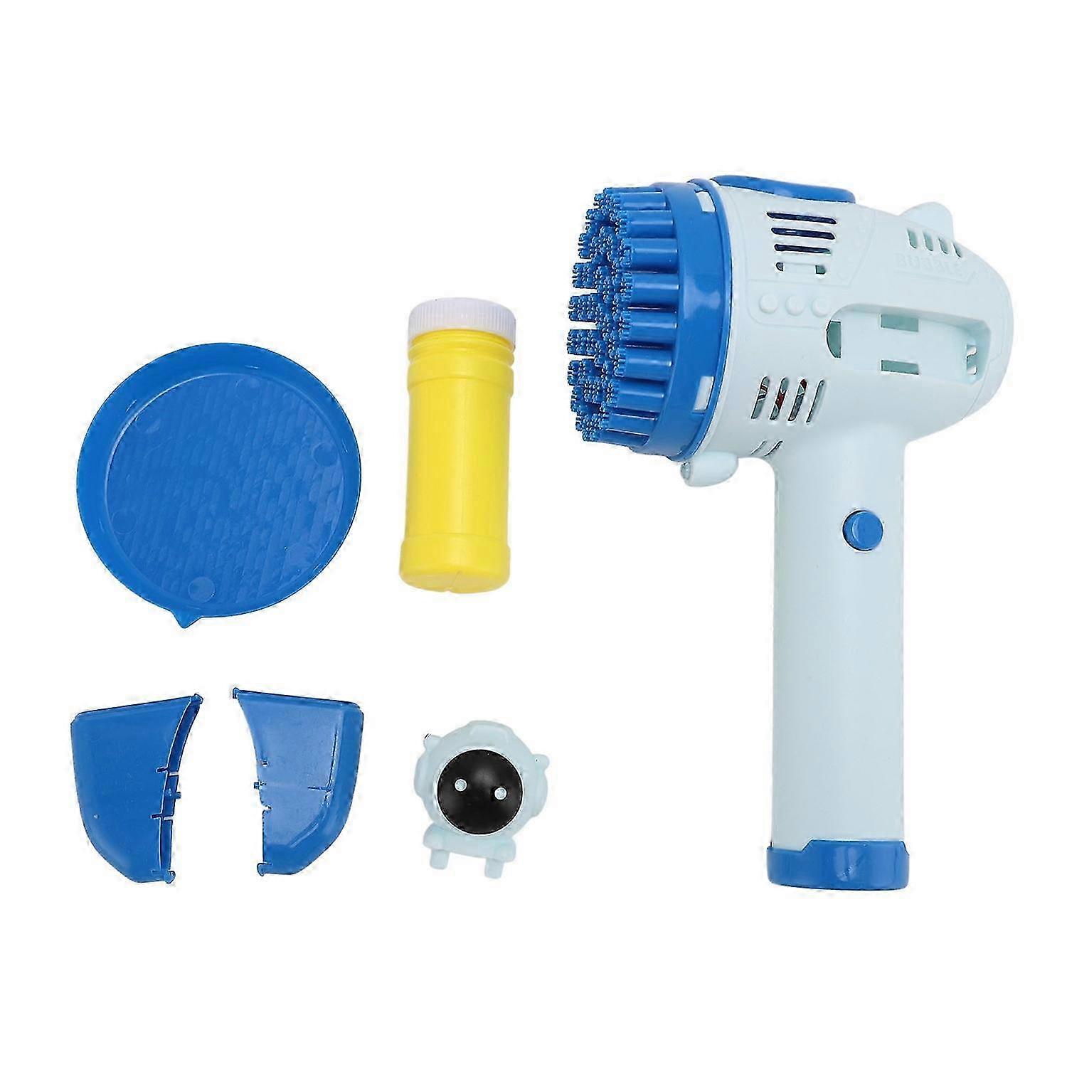 Bubble Machine 40 Hole 90ML Colorful Bubbles Automatic Electric Bubble Maker for Kids Blue