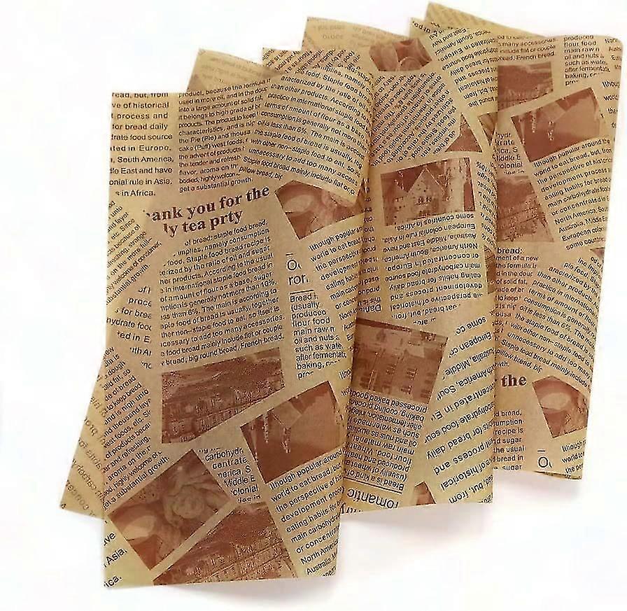 100 Sheets Oil-Proof Newspaper for Kitchen, Crafting & Packing - Non-Stick & Durable