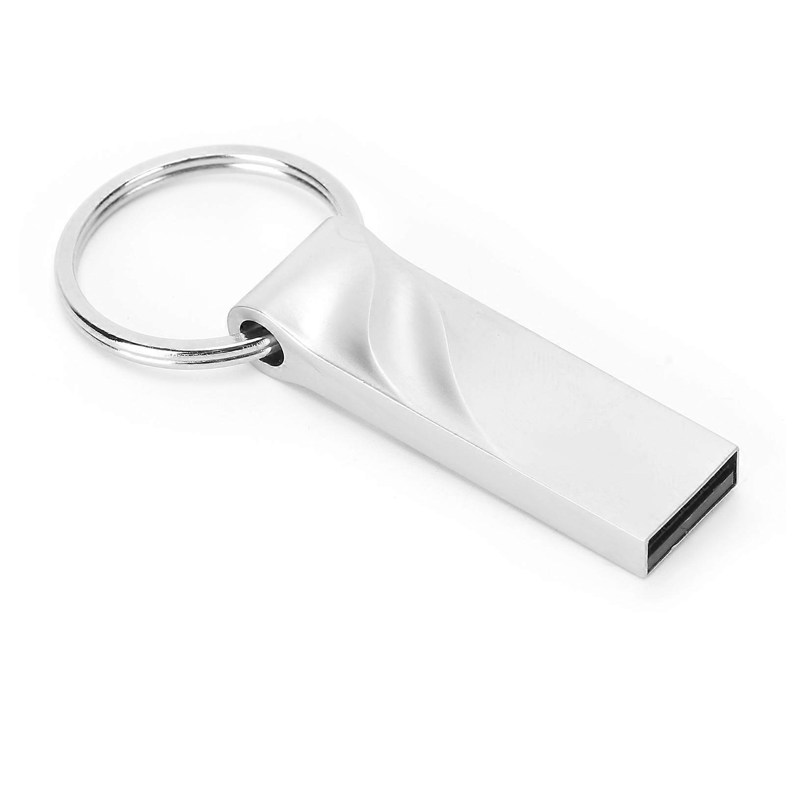 U Disk Silver Water Pattern Mini Metal Portable USB 2.0 Flash Drive Computer Memory Stick32GB