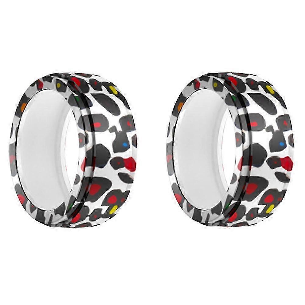 2Pcs for Samsung Galaxy Ring Oura Ring Gen3 Smart Ring Protective Cover S+M Printed Pattern Silicone