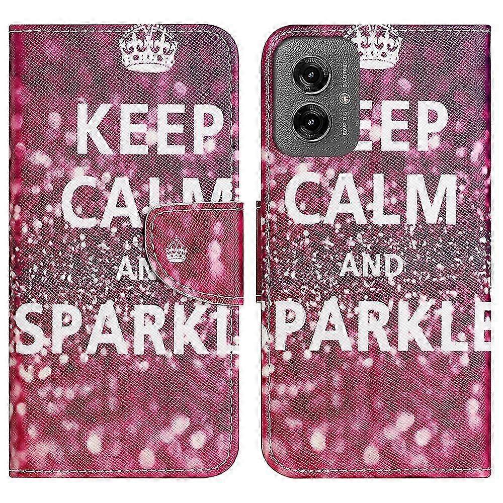 Cross Texture Leather Phone Case for Moto G55 5G with Pattern Printing Design - Stylish and Protective Cover