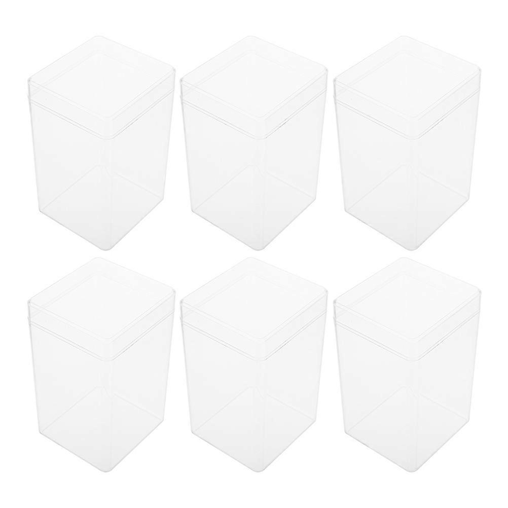 6pcs Transparent Display Cases for Figurines Model Storage and Collection Boxes