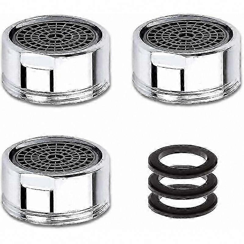 M20 Faucet Aerator, 3-Pack Water Saving Aerator with Stainless Steel Filter, 20mm Male Thread for Efficient Flow