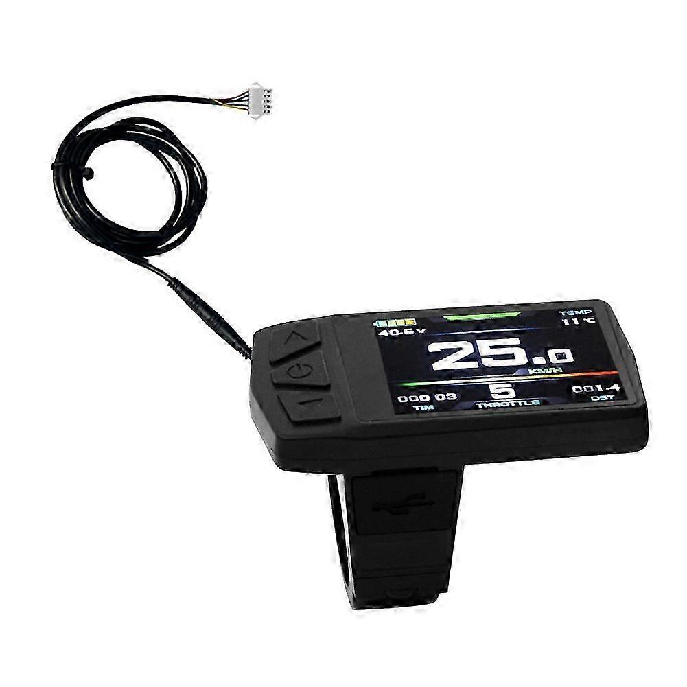 Electric Bike KT-TF01U LCD Display Meter - 24V/36V/48V Connection Plug for Smart Ebikes Intelligent Display with Compatibility for Various Brands