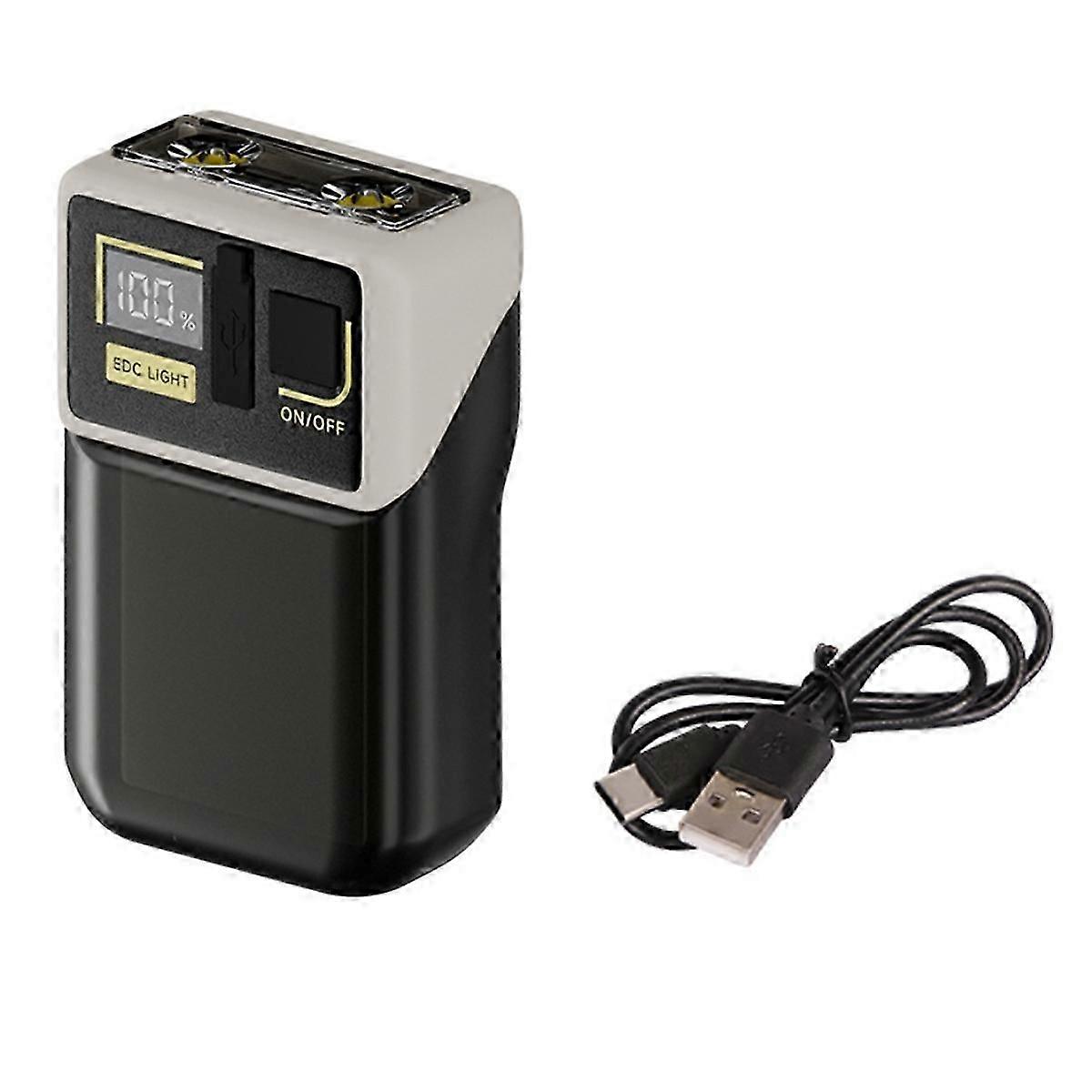 LED Small Powerful Flashlight with Clip180Head Swivels 380LM USB