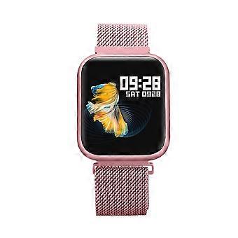 Pink Smart Watch Heart Rate Monitor Waterproof Fitness Call Reminder Sport Smartwatch Portuguese