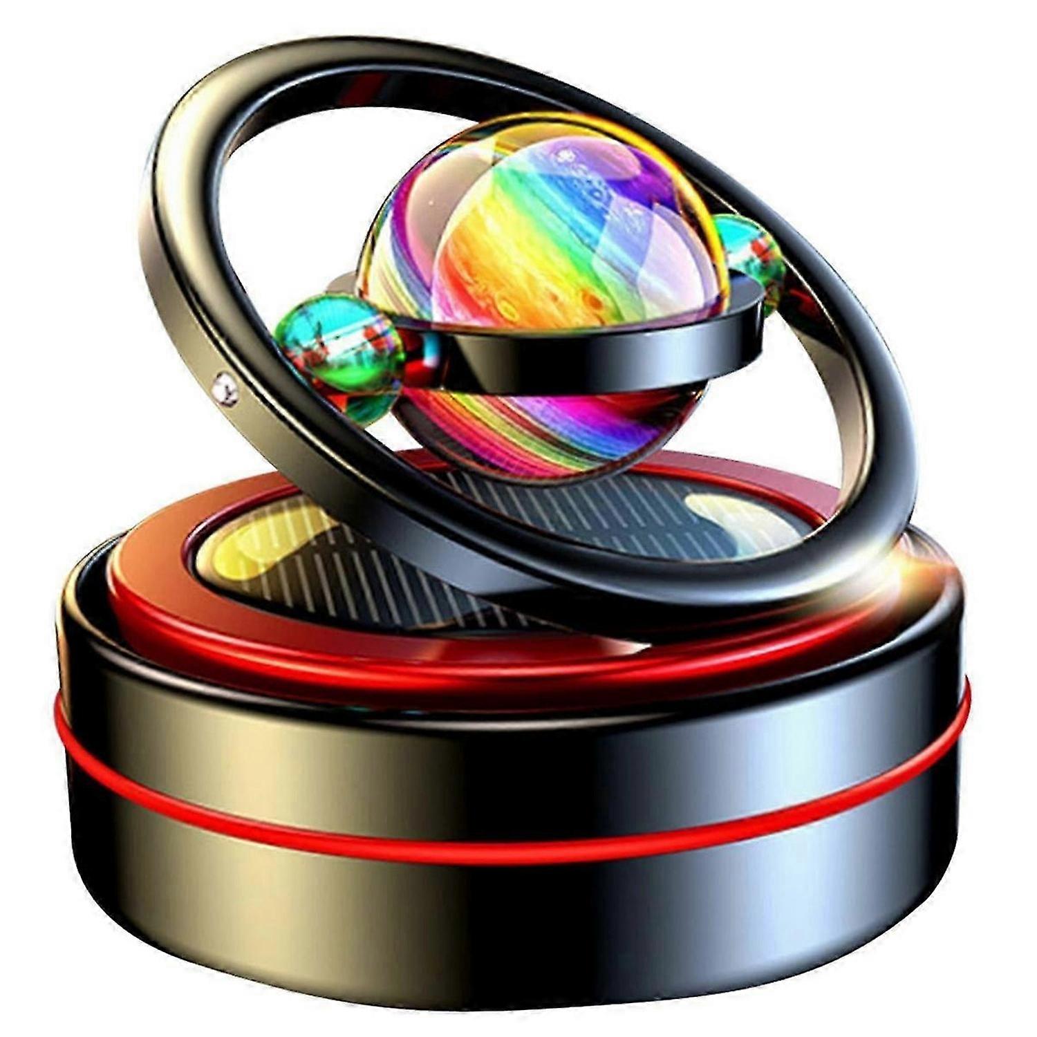 Solar Rotating Aromatherapy Car Diffuser Dashboard Ornaments Solar Car Air Freshener Auto Spin Car Air Purifier Black