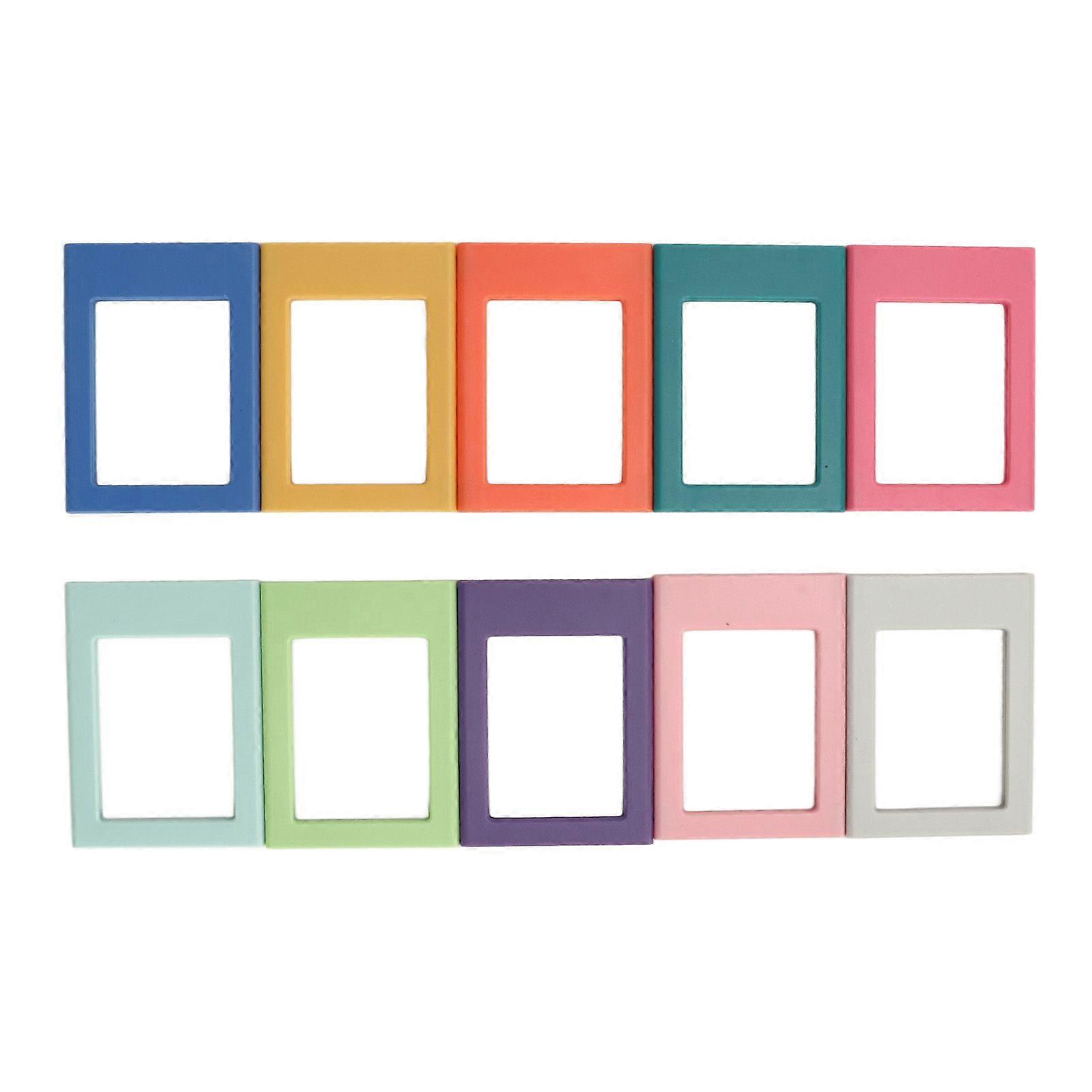 10Pcs 3 Inch Refrigerator Magnets Picture Frames Fridge Magnetic Photo Frame for File Cabinets Storage Cabinets Dishwashers