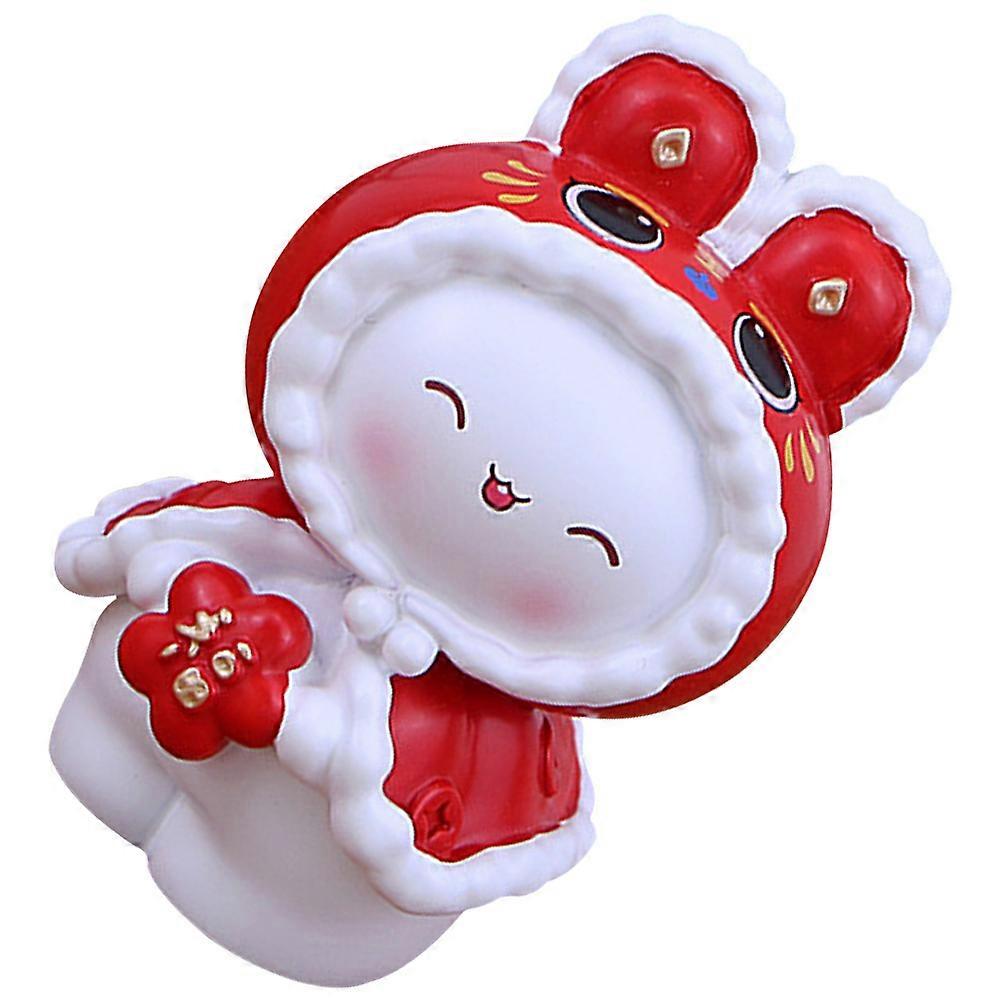 Rabbit Figurine Decoration Resin Craft for Desktop 3Pcs Ornament