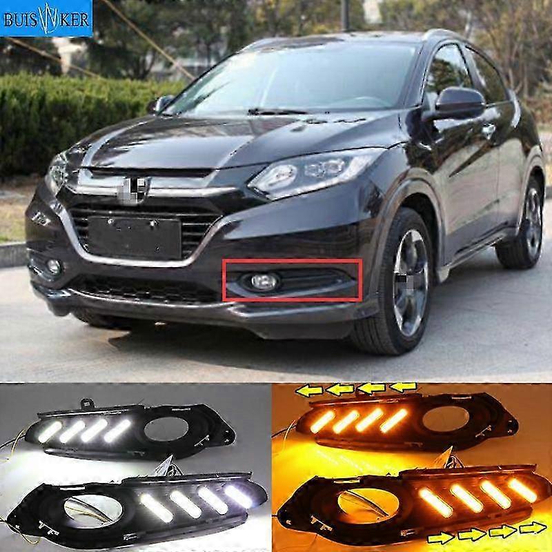 Applicable For Honda Hr-v Hrv Vezel 2014~2018 No-error Daytime Running Light Led Drl Fog Lamp Driving Lamp Car Styling
