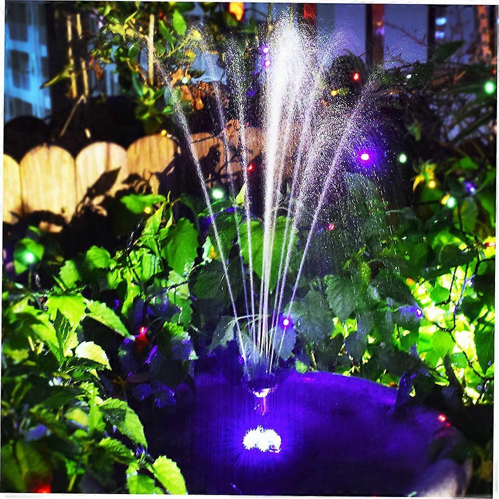 Solar Floating Fountain Pump 12V 5W with LED, 24" Height, Remote