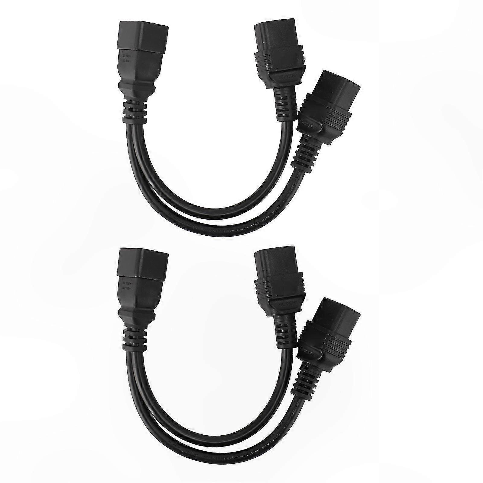 Y-Type Power Cord Splitter, IEC320 C19 to C20 Adapter, 20A 16A Extension Cable for Server and Networking Equipment