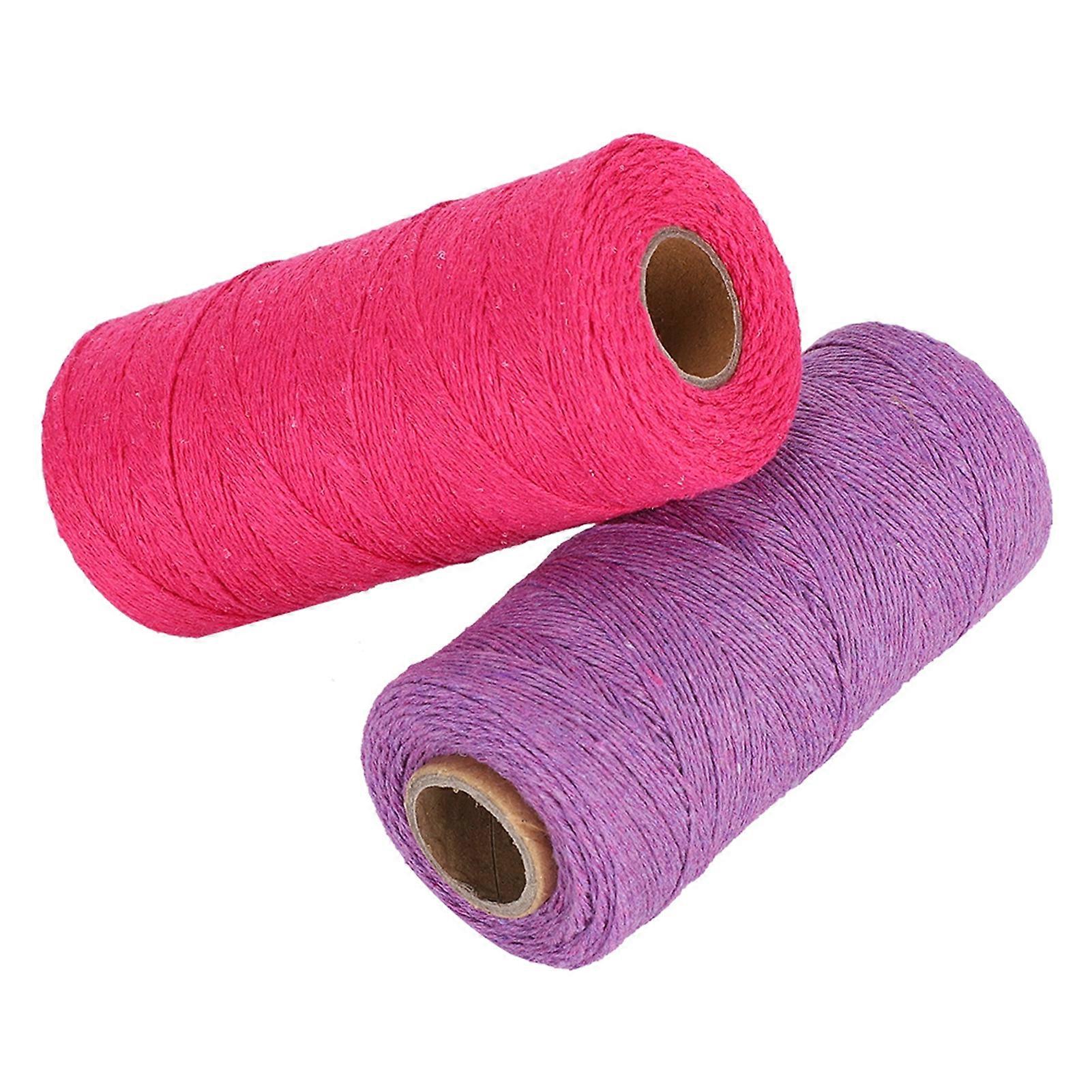 Lot de 2 fils à tisser 8/4 en pur coton pour tricoter, tapis, couverture, accessoires de couture