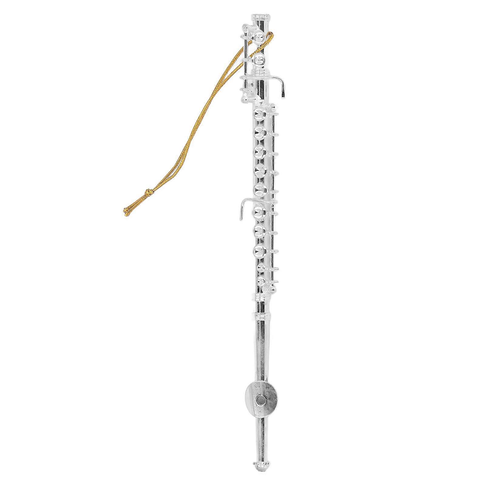 Mini modèle d'instrument de musique brillant, détails réalistes et exquis, modèle de flûte miniature robuste pour décoration de commodes, cadeaux