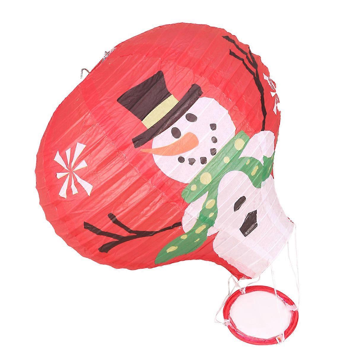 Hot Air Paper for Party Decor Red Snowman Design