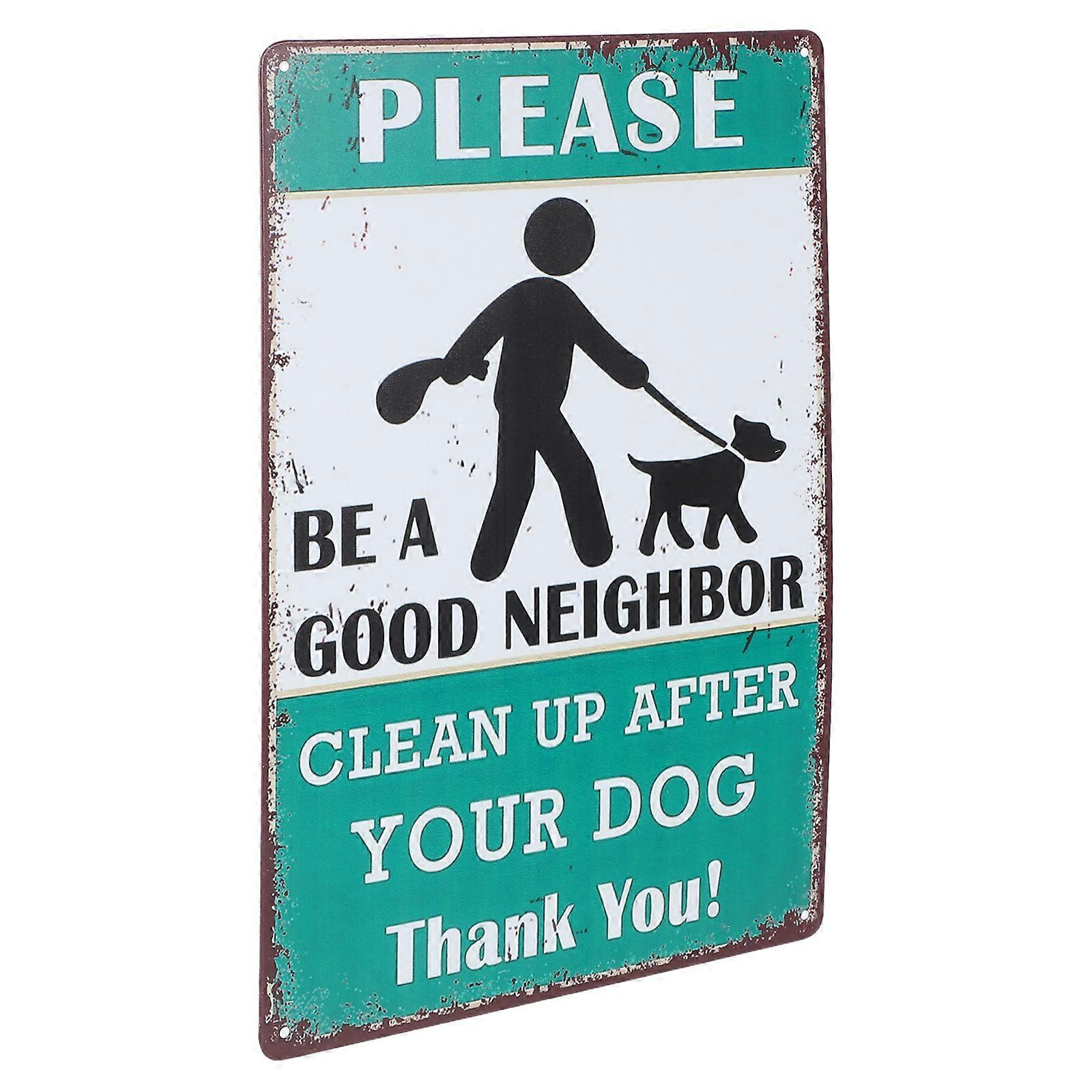 Home Decor Warning Sign Tin Sign for Pick Up After Your Puppy Marker