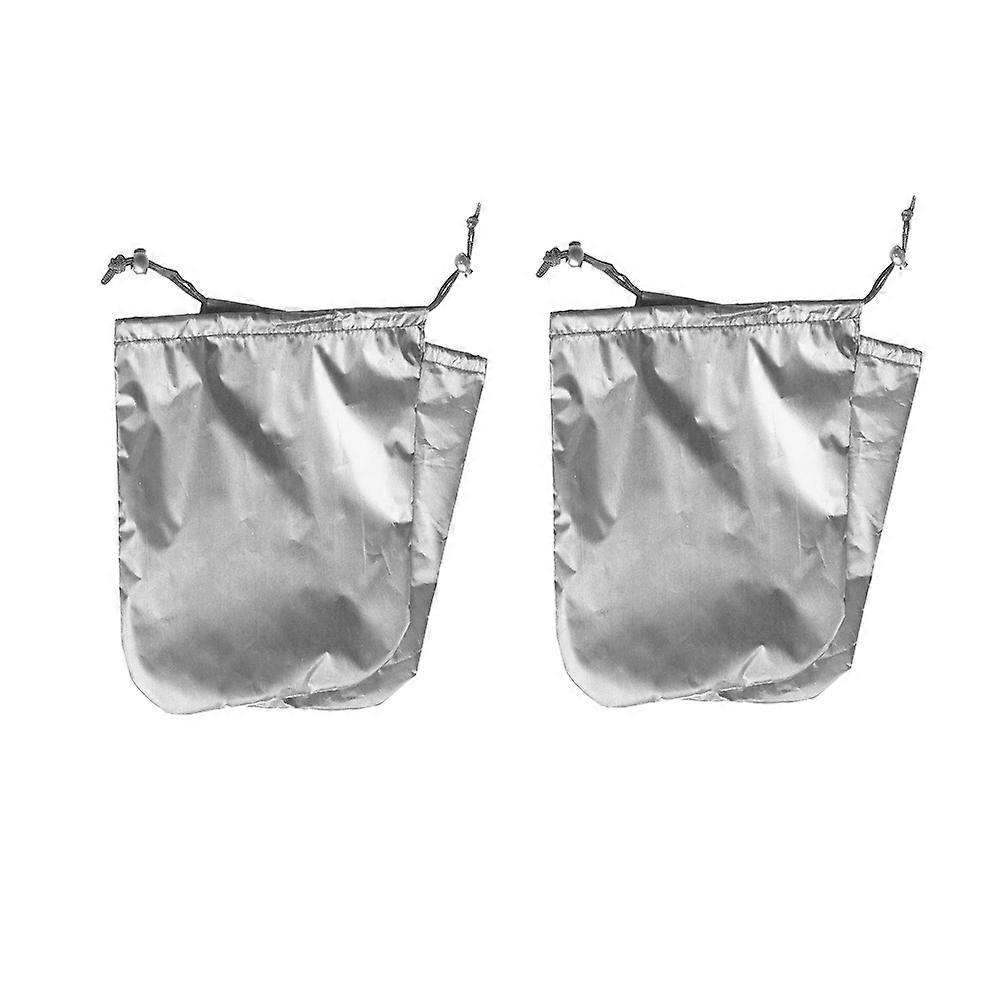 Protective Side Mirror Caps for Car Rearview Mirror Outdoor Parking Grey Material 4Pcs