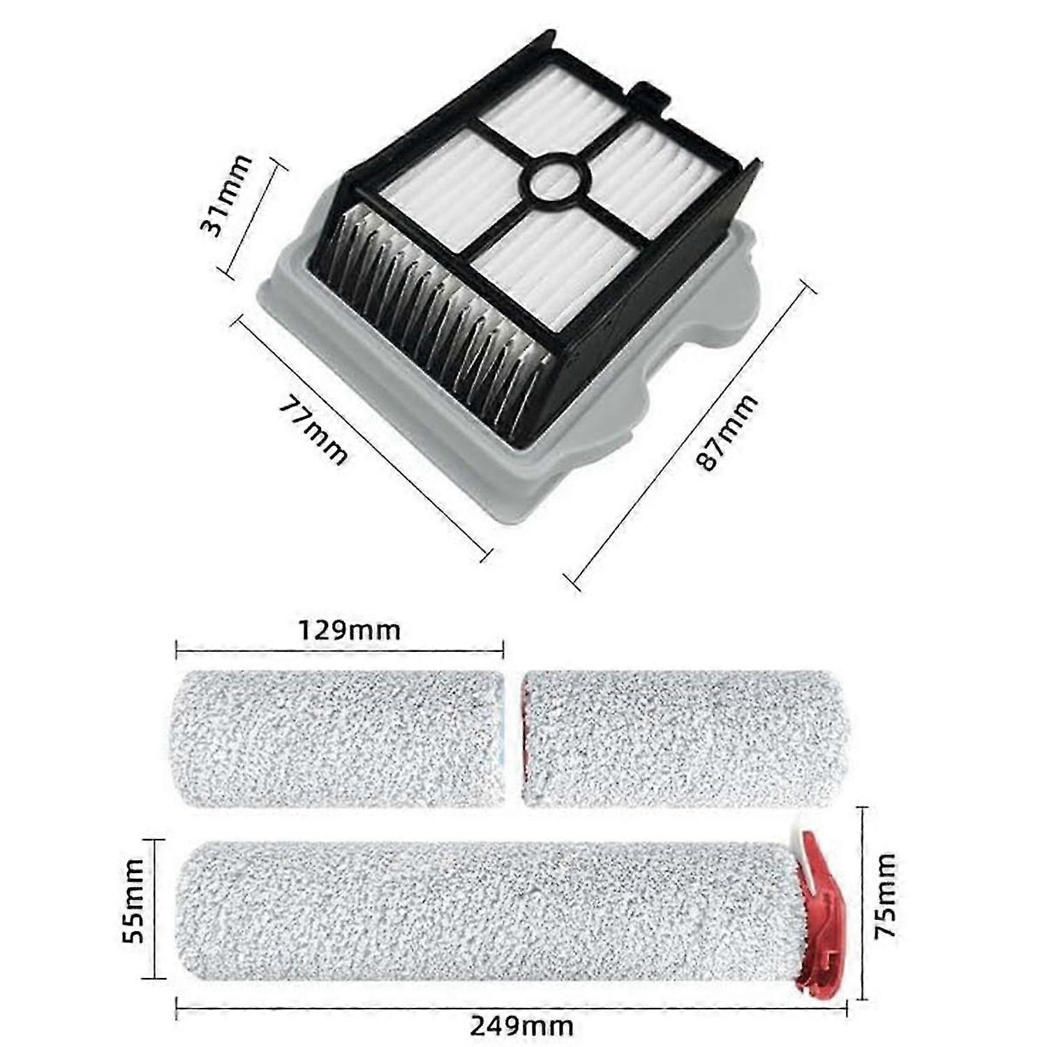 Roller Brush Hepa Filter For Dyad Pro / A10 Plus