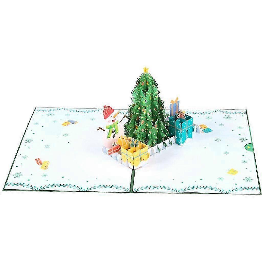 3D Christmas Tree Blessing Card Unique Decoration for Holiday Greetings