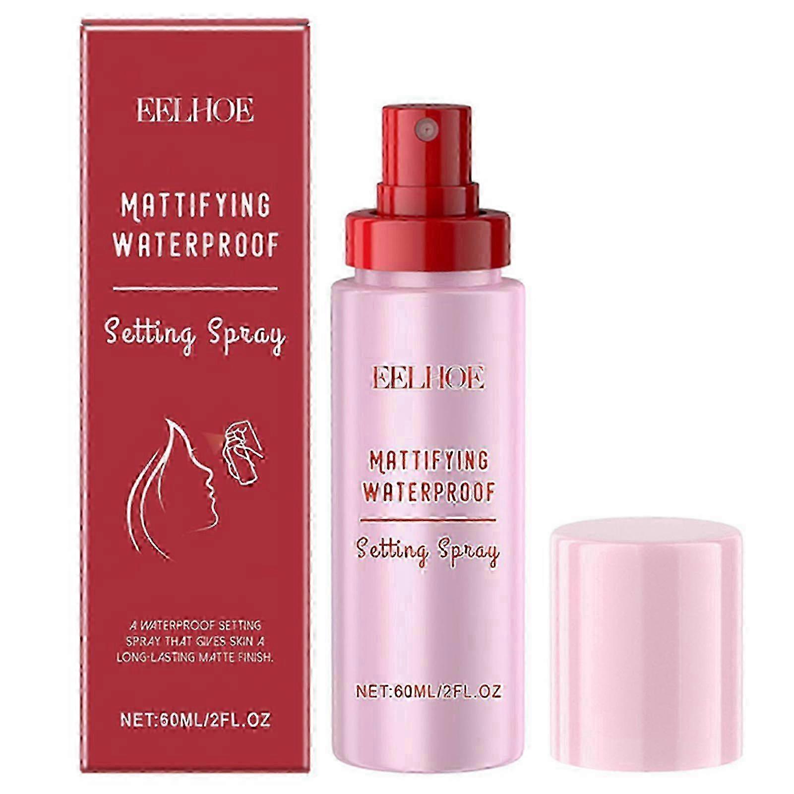 Mattifying Waterproof Setting Spray, Long-Lasting Matte Setting Spray, Waterproof Smudge-Proof Makeup Setting Spray