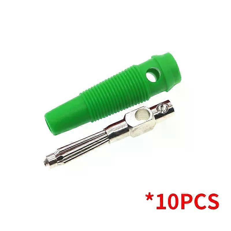 10PCS 4mm 32A High Current Solderless Screw Side Stackable Banana Plug Copper