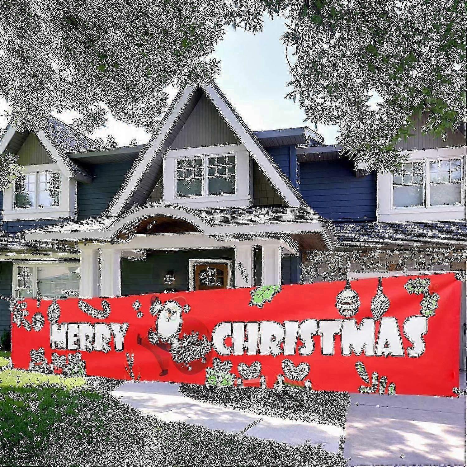 Merry Banner, Decorations Banner, Hanging For Outdoor Wreath Festival Decoration (re