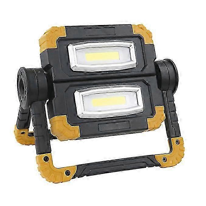 2x10W Led Floodlight Rechargeable Foldable Spotlight Construction Site Work Light Portable LED Battery for Camping, Construction Site, Emergency GrooF