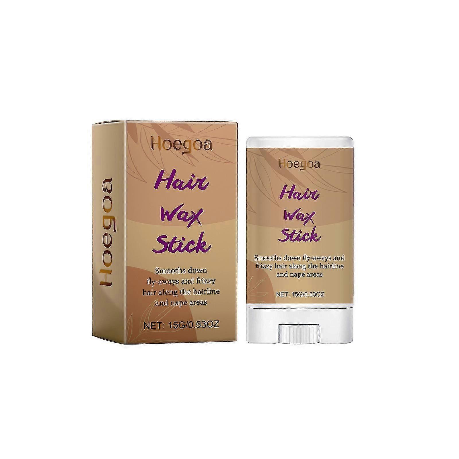 Hoegoa Haarwachsstift Haarstyling für kaputtes Haar, natürlicher Glanz, glättendes Frizz, langanhaltendes Styling, Haarstyling-Stick