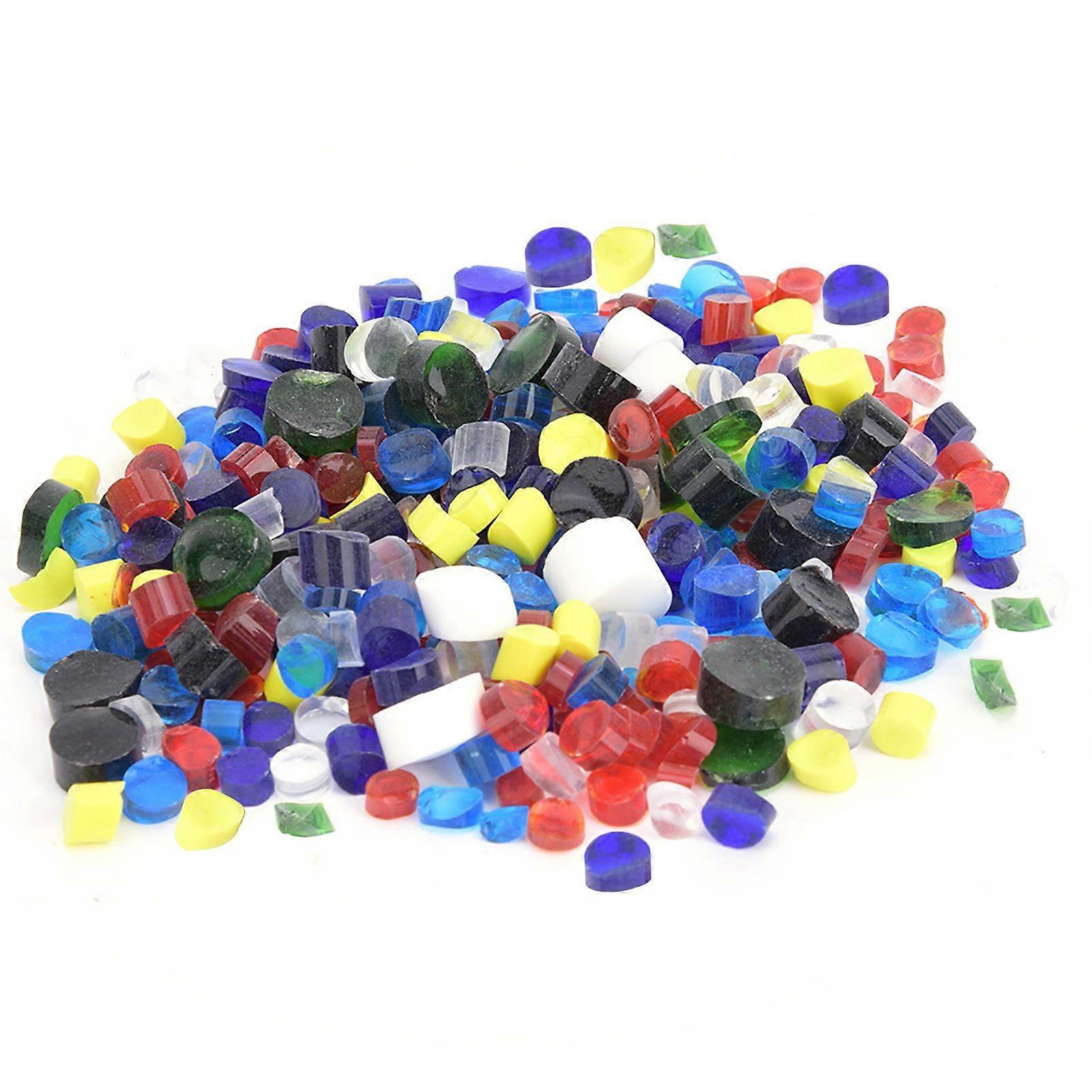 Millefiori Glass Mixed Color Thermal Fusing Coloured Glaze for Decoration Hot Melt Glass Block Kit 100g