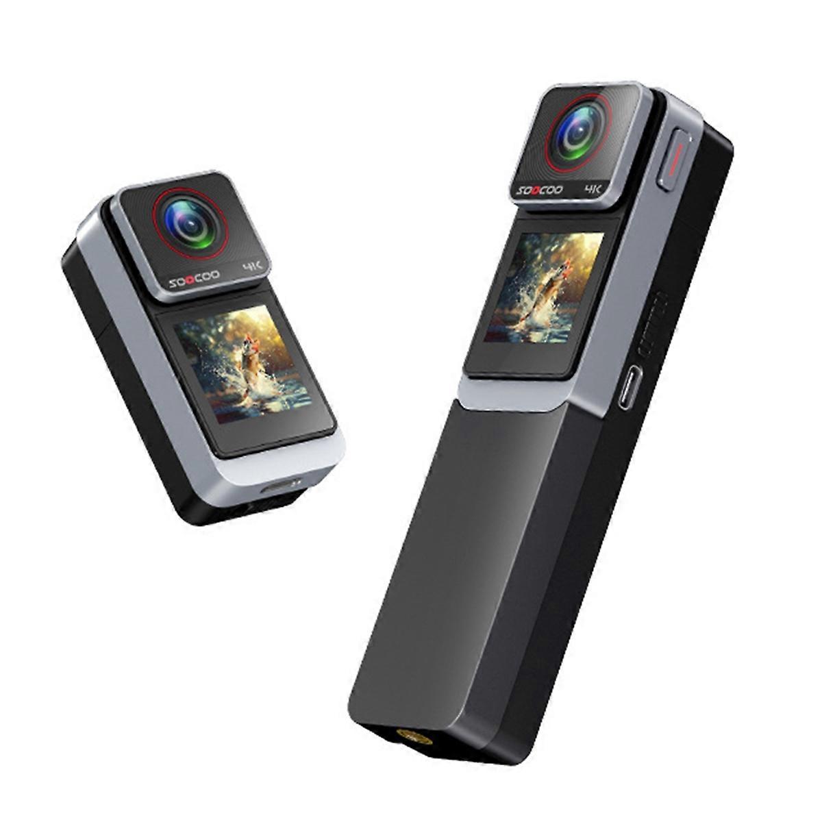 4K 30FPS Action Camera Anti-Shake Waterproof Sports Camera Support 5G WIFI APP 6- Handheld Thumb Action Camera