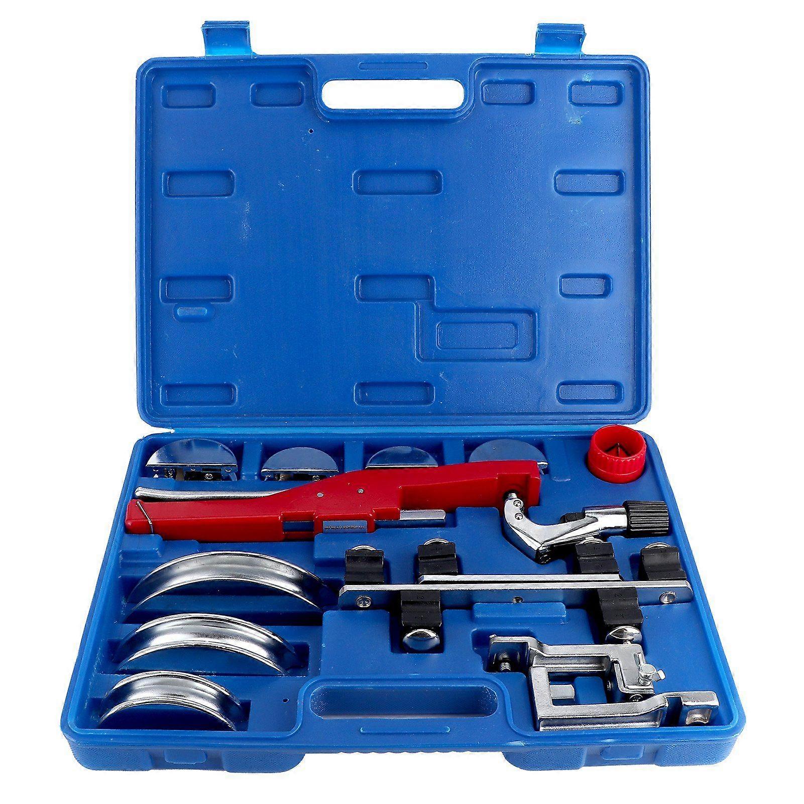 14pcs 90 Manual Pipe Tube Bender Kit Aluminium Alloy with Tool Box 622mm(1/47/8in)