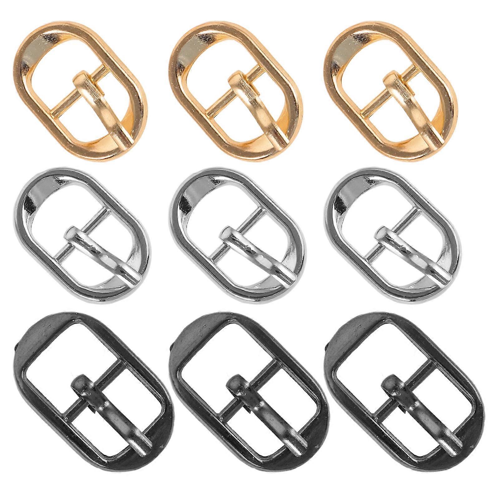 Small Belt Buckles Stainless Steel Single Prong Buckles for DIY Strap 60Pcs