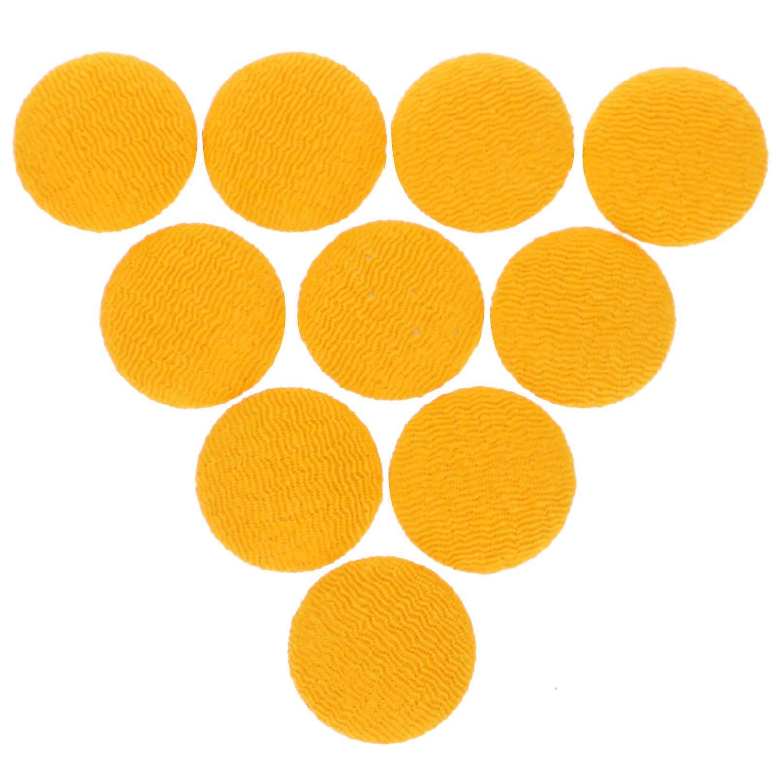 Yellow Round Buttons Cloth DIY Buttons for 10Pcs Clothing Decoration