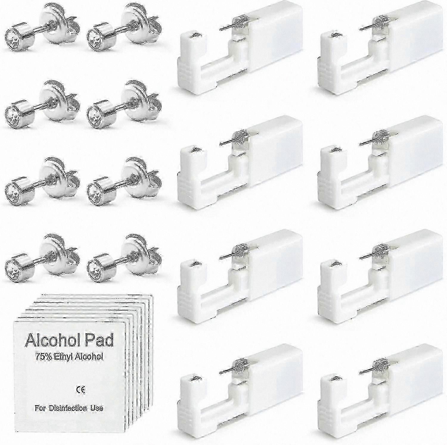 Ear Piercing Kit with 8 Disposable Tools and Studs for All Ages