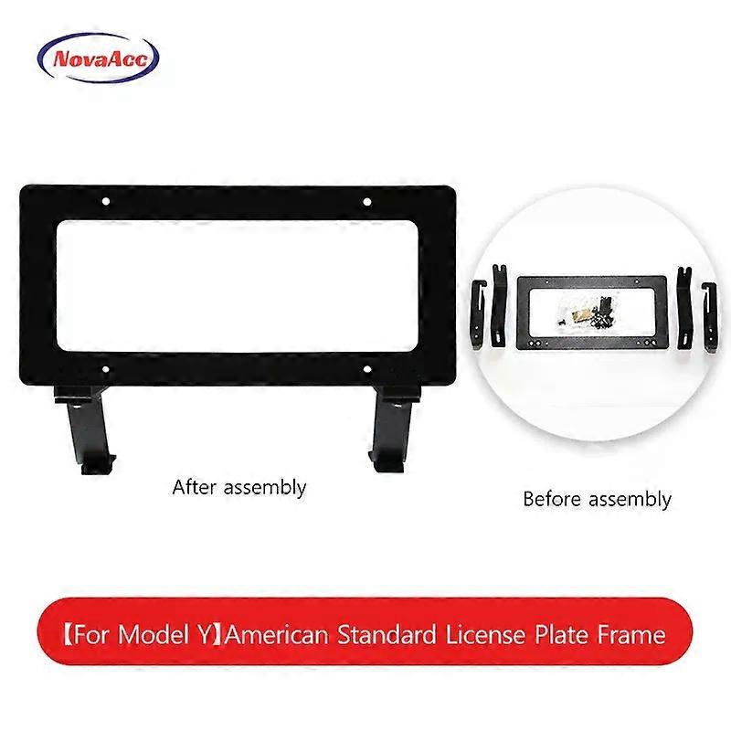 NovaAcc License Plate Frame for Tesla Model Y Punch-free Front License Plate Frame American Standard Automobile Accessories