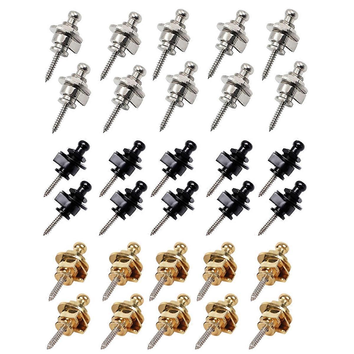 30PCS Guitar Strap Lock Buttons Quick Release Guitar Strap Buttons