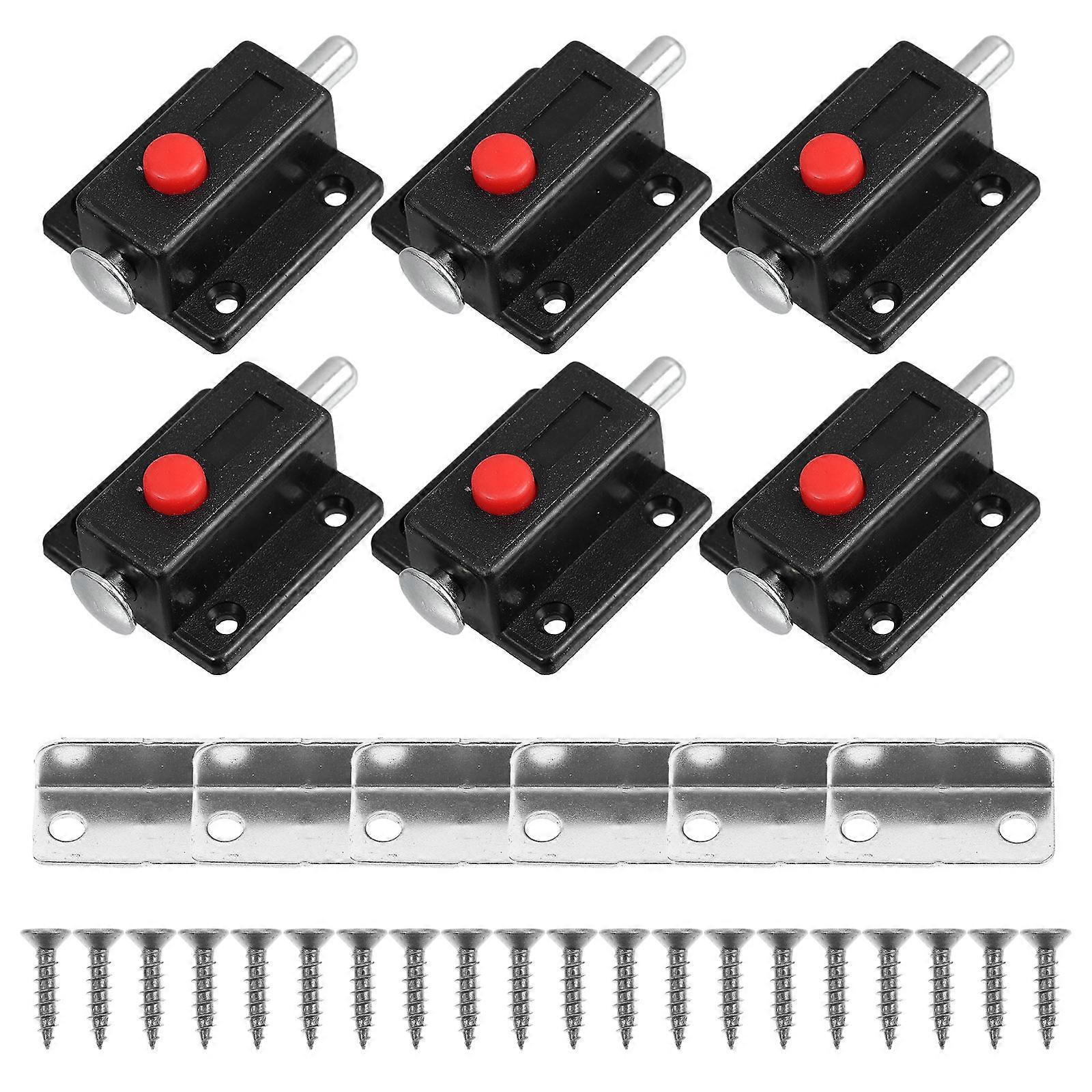 Cabinet Door Spring Latch With Switch Button For Furniture Installation In Rectangular Shape Providing Easy Opening 18 Pcs