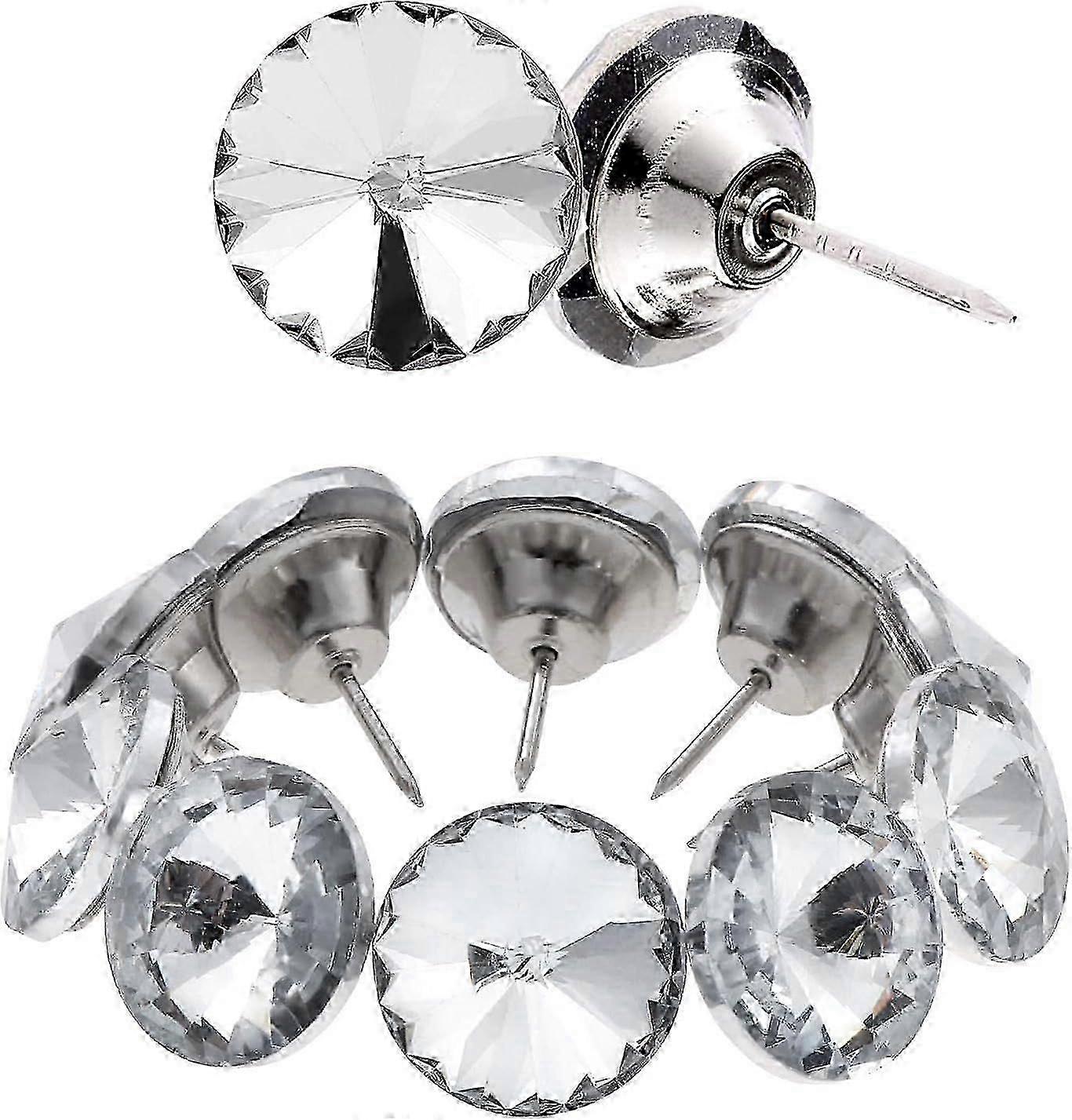 2025 Latest Model 60pcs Rhinestone Studs Crystal Buttons Clear Diamond Buttons Decorative Buttons