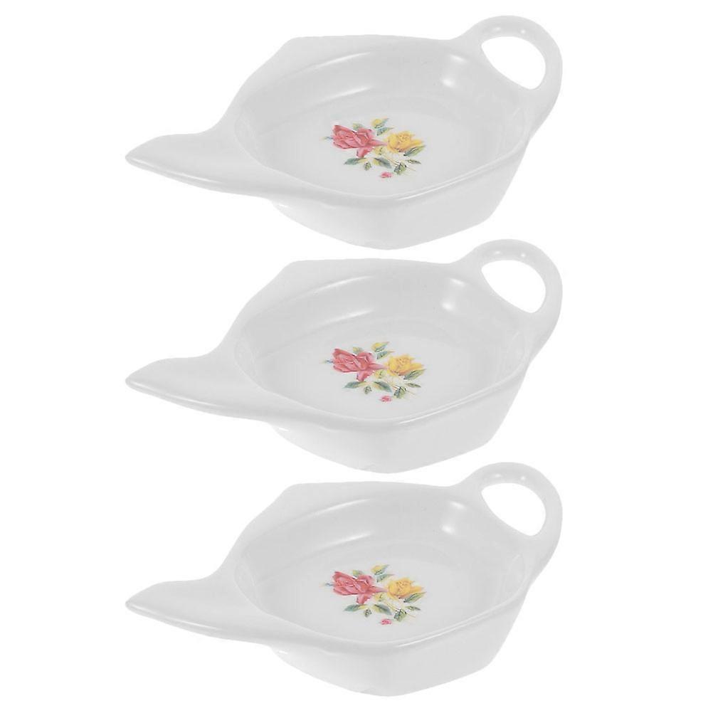 Teapot Shape 12 Pcs Ceramic Tea Bag Dish Holders Ideal For Dining Occasion Organizing Fruit And Snacks With Lightweight Design
