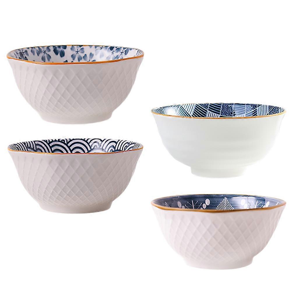 Home Ceramic Bowl Japanese Style for Soup and Noodles 12Pcs Assorted