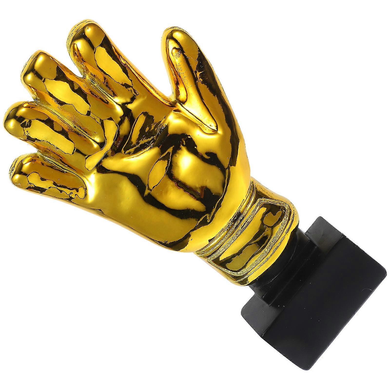 Game Prizes for Adults in Golden Color for Parties and Awards Ceremony Featuring Gloves Shape 4Pcs