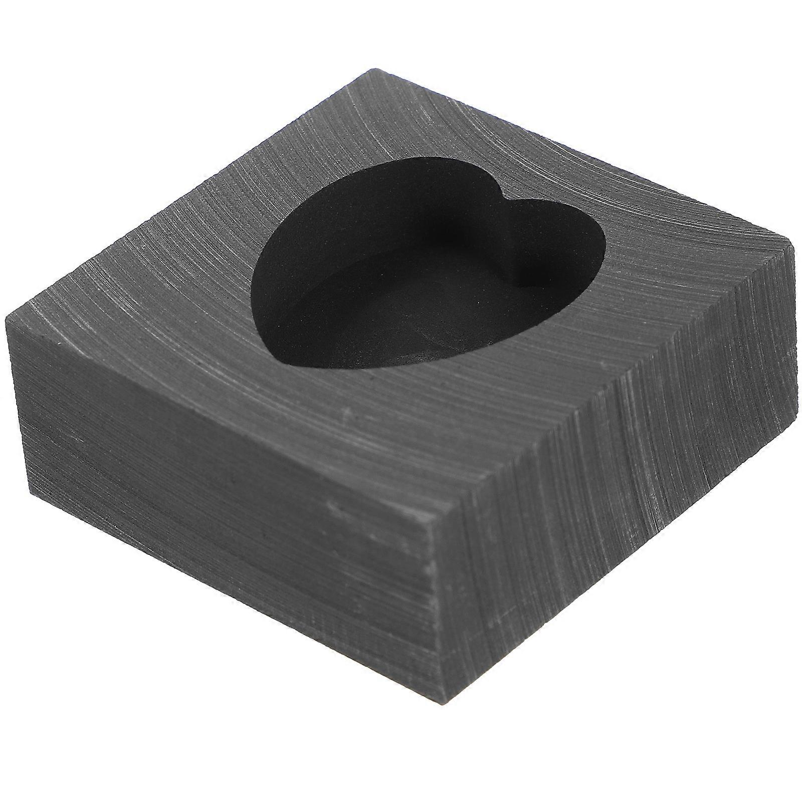 Metal Melting Kit Graphite Ingot Mold Heart Shape 3Pcs Set